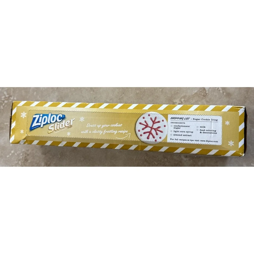 Ziploc Limited Edition HOLIDAY Designs Gallon Storage Slider Bags Christmas 15ct